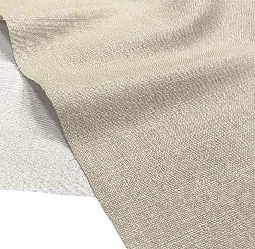 A-Express Sanft Leinenoptik Stoff Material Vorhänge Tasche Design Kleidung Schneiderei 145cm Breite - 1 Meter 100cm x 145cm Natur
