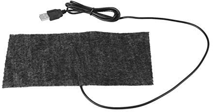 USB Heating Pad Portable, 1 PCS Black 5V USB Carbon Fiber Heating Mat 20 * 10cm Mouse Pad Warm Blanket