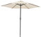 Baroni Home Ombrellone da Giardino Terrazzo e Balcone, Ombrellone Parasole con Palo Centrale Regolabile con Manovella, Parasole da Esterno, Bianco Ø 2,70 m x 2,36 m