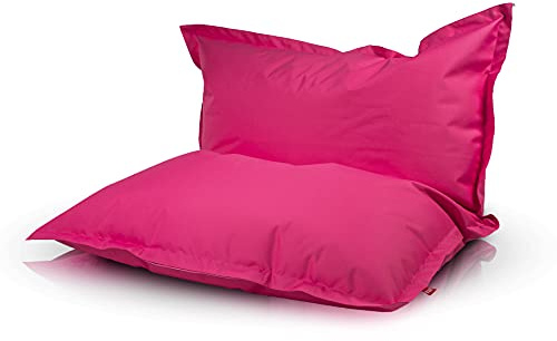 Ecopuf - Sako Pouf Kinder Kissen Outdoor - Sitzsack Kinder Kinderzimmer - Robuster Stoffsack - Entspannungssessel - Wohnungseinrichtung - Sessel Größe S - 140x100cm, Rosa Nc10