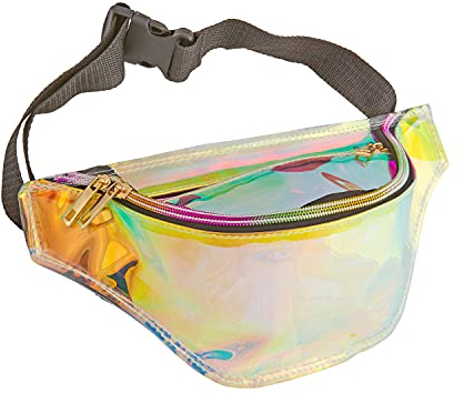 W WIDMANN MILANO Party Fashion 29361 - Holografische Gürteltasche, 80er Jahre, Retro, Accessoire, Kostüm, Karneval, Mottoparty