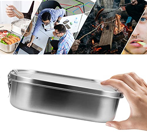 Einfeben Brotdose aus Edelstahl Metall Lunchbox auslaufsicher 1200ml Bento Box Fassungsvermögen mit Trennwand BPA-frei Brotdose für Schulkinder und Erwachsene