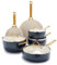 GreenPan Reserve Hard Anodized Healthy Ceramic Nonstick 10 Piece Cookware Pots and Pans Set, Gold Handle, PFAS-Free, Dishwasher Safe, Oven Safe, Twilight Blue