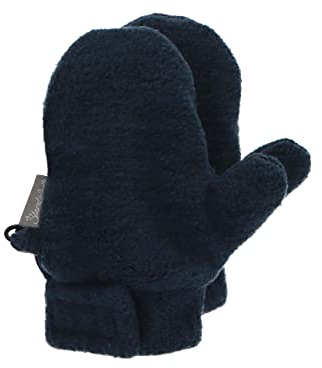 Sterntaler Baby Unisex Fäustel Melange Handschuh - Kinder Fäustlinge Winter, Handschuhe Gefüttert Mit Baumwollfleece - Marine, 2