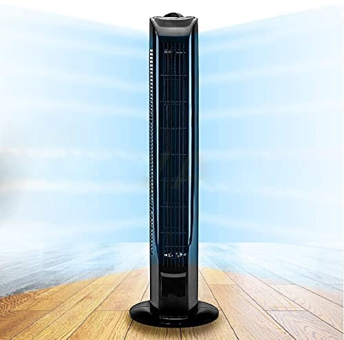 SuperGift.com 31-inch Oscillating Powerful Tower Fan - Oscillating Pedestal Fan 3 speed settings 3 operating modes Cooling Quiet (Black)