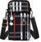 Aucuu Petit Sacoche Telephone Portable Femmes, Sac Téléphone Portable Femme avec Bandoulière Réglable, Oxford Tissu Crossbody Pochette Sacoche Running Armbag pour Téléphone 7''(avec Prise casque), #4