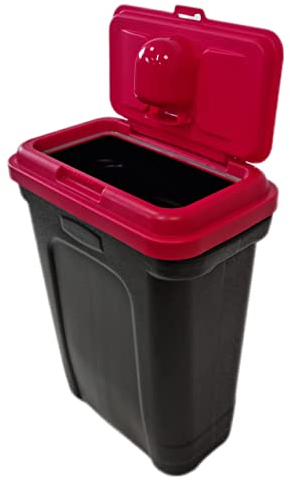 HH Home Hut 35L Large Pet Food Container Dog Cat Animal Storage Bin 16KG Dry Feed 23KG Seed Including Air Tight Seal Red Lid