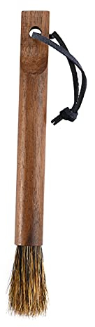 Duiaynke Coffee Wood Handle Cleaning Brush, Cleaning Without Dead Ends Dusting Brush, for Grinders Pasta Machines (Brown 19cm)