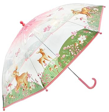 bb klostermann Kinder-Regenschirm Waldtiere/Reh Sterne transparent 80cm