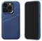 Mujjo Leather Wallet Phone Case - Fits iPhone 15 Pro - MagSafe Compatible - Premium Leather - Holds 3 Cards - Enhanced Protection - Made From Recycled Materials - Slim Profile - Monaco Blue