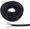 QUARKZMAN 26AWG Filo Elettrico 6 Conduttori Cavo Illuminazione Potenza LED Stagnato 32.8Ft Basso Voltaggio PVC Custodia Prolunga Flessibile Filo Nero per Strisce LED Lampade Illuminazione