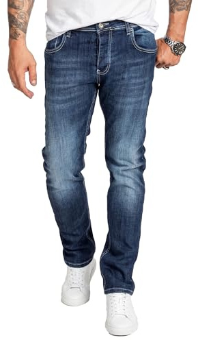 Rock Creek Jeans Herren Hose Regular Fit Gerades Bein Denim M31 | Klassische Herrenjeans mit geradem Schnitt, lange Jeanshose und Herrenhose für Alltag, Freizeit, Büro und Casual-Looks