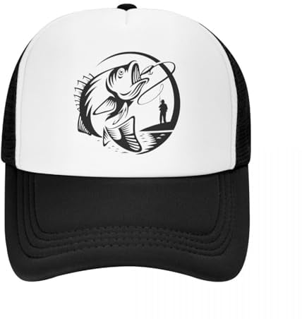 Baseball Cap Punk Unisex Fisherman Fish Bass Fishing Trucker Hat Adult Adjustable Baseball Cap Men Women Outdoor Snapback Hats