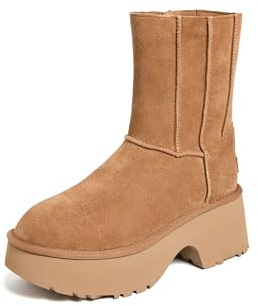 UGG Klassische Doppelnaht-Lederstiefel Neu braun