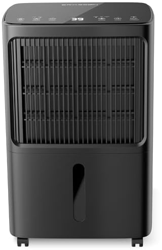 Erikssøn Dry Pro Plus - Deshumidificador seco - 16 litros por día - Función de secadora, apto para dormitorio, baño, sala de estar y bodega, color negro