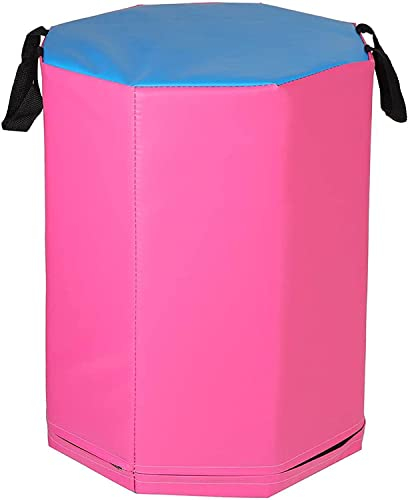 HYLMF Octagon Tumbler Skill Shape Trainer Gymnastics Octagon Skill Shape Tumbling Mat/Somersault Backbend Trainer For Gymnastics Cheerleading Martial Arts,38x38x50cm,Pink