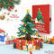 YianHien 2024 Weihnachtskarte Pop-up, 3D Bunter Weihnachtsbaum Weihnachtskarte mit Umschlag, Schönen Handgemachte Weihnachten Karte für Mama Papa Opa Oma Tochter Sohn, Glückwunschkarte für Weihnachten