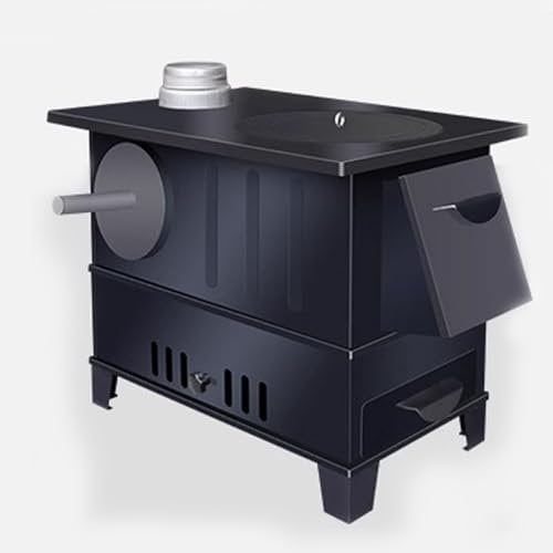 Stufa a Legna in Ghisa Ispessita Con Forno per Riscaldamento e Cucina - per Tendas, Interno, Cottage (50.5 * 30.5 * 41cm)