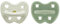 HEVEA Naturkautschuk Schnuller Kiefergerechte Form, 3-36 Monate - hygienisches einteiliges Design für Neugeborene bis Kleinkinder, BPA-frei, weich & langlebig - 2Pack (Pinienwiese)