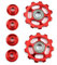 Sessleger 1 Set 11T Radlager für Fahrrad, außen, aus Aluminiumlegierung, ultraleicht, Riemenscheiben hinten, Teile für Fahrräder, Rot