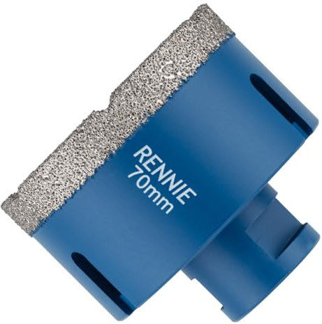 Sega a tazza diamantata da 70 mm con gambo M14 per smerigliatrici angolari, per piastrelle in gres porcellanato, ceramica, ardesia, pietra, granito, marmo, vetro