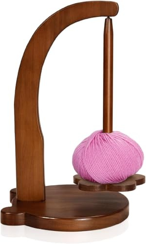 ZLOTOTEC Garnhalter zum Stricken und Häkeln, Häkelgeschenk für Strickliebhaber, Garnspinner aus Holz zum Häkeln, Garnknäuelhalter zum Stricken