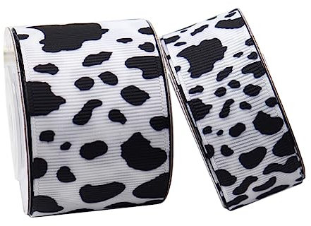 VILLCASE Bastelbandrollen 2er-pack Kuhmuster Polyester Vielseitig Für Dekoration