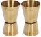 Jigger pour le barman, cocktail à double tête jigger cocktail en acier inoxydable mesurant jigger gol wine jigger bar me mesure tasse pour la fête de restauration (Golden 15 / 30ml)