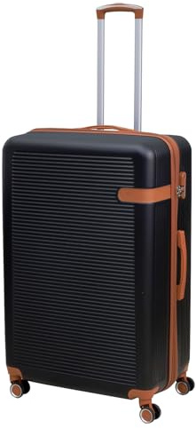 UNIQUE HOME LIVING Suitcase Large 28-Inch Cabin Suitcase, Hard Shell ABS Expandable Travel Luggage with 8 Spinner Wheels, Lightweight Durable High Capacity Cabin Bag with Lock, Vienna - Black