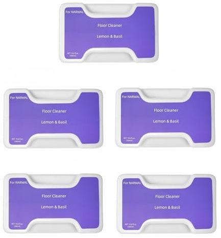 (5-Pack) 580mL Pro Concentrate Floor Cleaner, Compatible With Narwal Freo Z Ultra, Robot Mop Floor Cleaner, Anti-Residue, Streak-Free Formula Safe For Hardwood, Tile & Pets