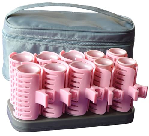 10Pcs Heated Hair Rollers, Rechargeable 160 Degrees Thermostat Electric Curlers fro Women, Easy to Operate Portable Hair Styling Tool with Storage Bag and Clips.