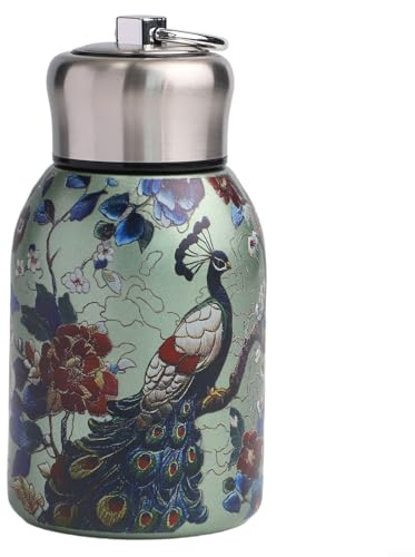 300ml Stainless Steel Insulated Water Bottle, Double Wall Vacuum Small Flask, Keep Drinks Hot Cold, Hot Cold 24h, Portable Drinks Bottle(B)