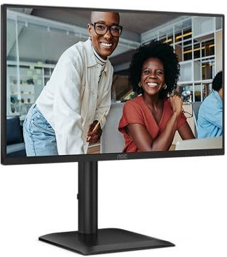 AOC 24E4CV Monitor 24” FHD, 120Hz, IPS, 4 ms GtG, Adaptive Sync., Modo HDR, Altura Ajustable, Altavoces (1920x1080, 1x HDMI 1.4, 1x DP 1.4, 1x USB-C) Negro