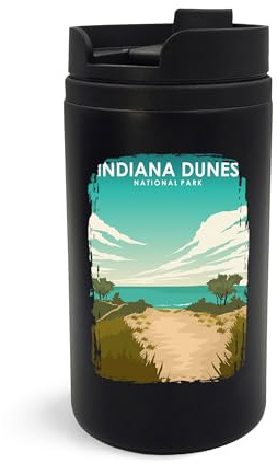 Indiana Dunes National Park USA Travel Mug, Travel Tumbler, Insulated Coffee Cup, Portable Mug