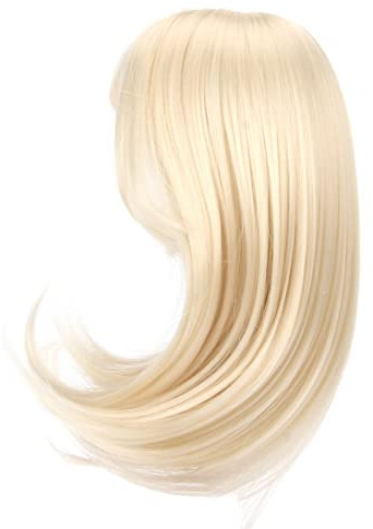 Yctze Perücke für 1/6-Puppen mit Kugelgelenk – Milchgoldenes Langes Haar mit Pony für 15,5–17 Cm Große Puppen, Exquisite Handwerkskunst für DIY-Puppen-Styling