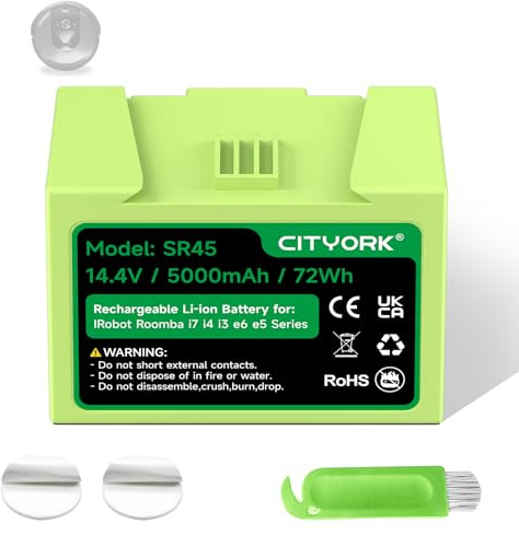 ABL-D1/ABL-D2 Litio Batteria per iRobot Roomba i7/ i7+, i4/ i4+, i3/ i3+ Plus, per iRobot Roomba E5 E6 j7 i7150, i7156, i7158, i7550, i7556, j7558, e5150, e5154, e5158, e6198 Batteria-14,4V/5000mAh