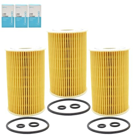 OEMASSIVE 3PCS Ölfilter 03L115562 03L115466 HU7008z Ersatzfilter | für Volkswagen Golf Passat Tiguan Caddy, für Audi A3 A4 A6 Q5