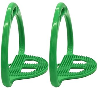 CYMMIYT Sicherheitssteigbügel Sattel Racing Steigbügel rutschfeste Sicherheit Pedal Reitsportbedarf Pferd Licht for Verbesserte Reiten(Green)