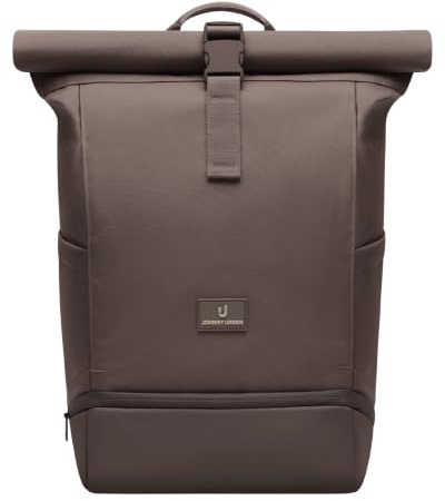 Johnny Urban Rucksack Damen & Herren Braun - Allen Medium - Rolltop Mit Laptopfach für Uni Fahrrad Business - 15L - Wasserabweisend