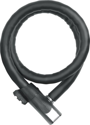 ABUS Panzerkabelschloss Steel-O-Flex Centuro 860 - mit QuickSnap RBU-Halter - Kabelschloss aus Stahlkabel mit Panzer aus Stahlhülsen - ABUS-Sicherheitslevel 7-110 cm, Schwarz