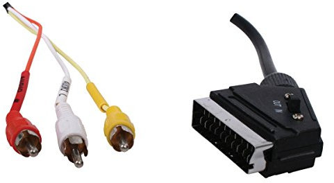 Bulk SCART 32 Câble Péritel 21p 3 RCA avec Commutateur