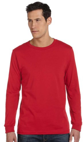 BELLA+CANVAS Jersey Long Sleeve Tee Red