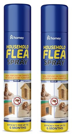 2 X 200ml Household Flea, Killer, Spray Ideal For Pet Beds And Soft Furnishings Kill Fleas Instantly