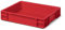 Euro-Stapelkasten Höhe 75 mm, LxB =400x300 mm, Wände u. Boden geschlossen, 7 Liter, aus PP, Farbe rot