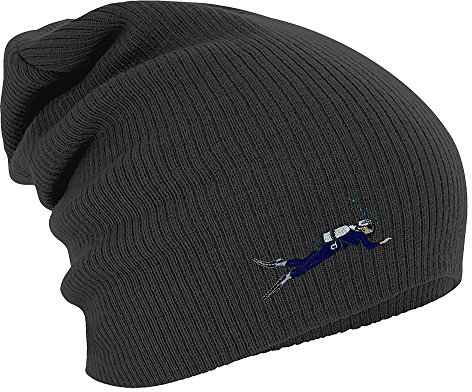 Longbeanie Slouch-Beanie Mütze Taucher 55274 Farbe grau