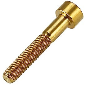 Fahrradbremsschrauben Fahrrad Scheibenbremse Festschraube mit Dichtung Steuersatz M6 Gewindebolzen mit Titanschrauben Fahrradschrauben (M6x35 -Gold)