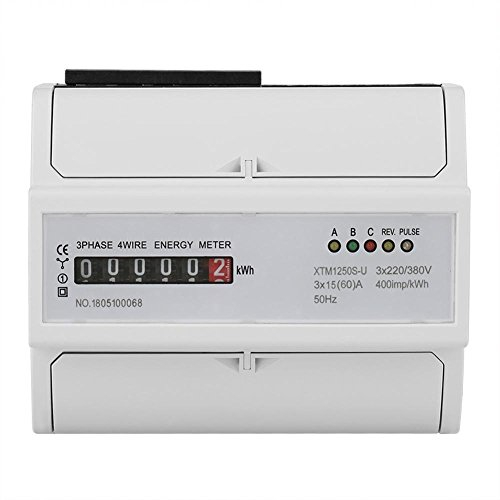 1 stücke 3 x 220 V / 380 V Digitale 3 Phase 4 Draht 7 P DIN Schiene Stromzähler Elektronische KWh Meter (15 (60) A)