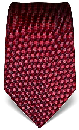 Vincenzo Boretti Herren Krawatte reine Seide strukturiert edel Männer-Design zum Hemd mit Anzug für Business Hochzeit 8 cm schmal/breit rot
