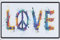 Visario Blechschild Bild Love Peace 30x20cm 2333 Verschiedene Bilder, Wandbilder und Schilder zur Auswahl.