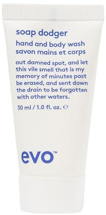 Evo Soap Dodger Moisturising Body Wash for All/Sensitive Skin Types - Vegan & Sulphate-Free Shower Gel for Men & Women - 30 mL, Travel Size